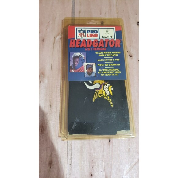 Vintage New Pro Line Headgator 6 in 1 Headgear Vikings NFL Open Box - Picture 1 of 5
